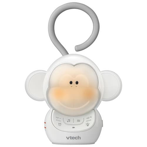VTech Myla The Monkey Portable Soother Sound Machine - White/Grey - English