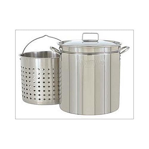 Bayou Classic 1136 36-Qt. Fryer- Steamer with Lid and Basket - Stainless