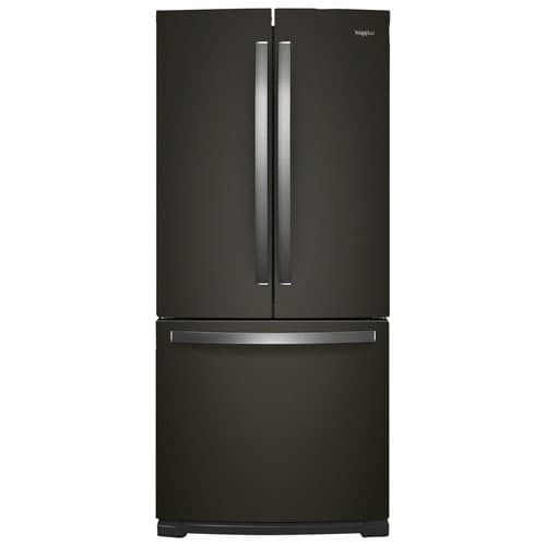 Whirlpool 30" 19.7 Cu Ft French Door Refrigerator w/ LED Lighting (WRF560SMHV)-Black Stainless Steel