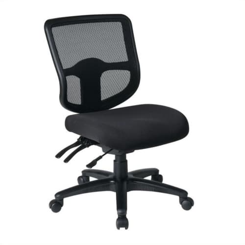 Ergonomic Task Office Chair with ProGrid Back in Coal Black Fabric