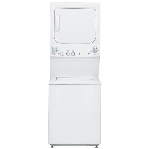 GE 4.4 Cu. Ft. Apartment Size Electric Agitator Washer & 5.9 Cu. Ft. Dryer Laundry Centre (GUD27ESMMWW) - White