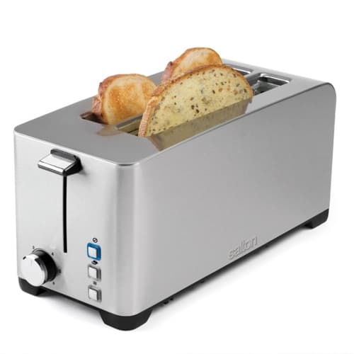 Salton ET1817 Long Slot Toaster Stainless Steel 4 Slice