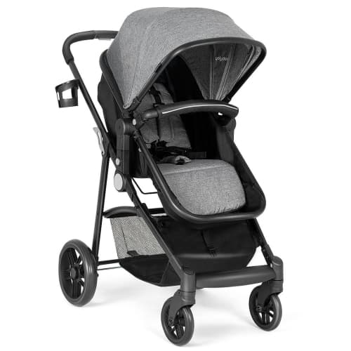 2 In1 Foldable Baby Stroller Kids Travel Newborn Infant Buggy Pushchair Gray