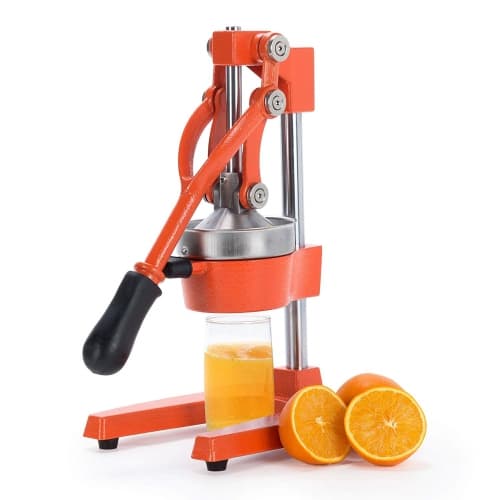 Commercial Manual Citrus Juicer Heavy Duty Cast Iron Hand Press Orange Lemon Grapefruit Pomegranate Squeezer, Ergonomic Handle, Suction Base, Easy Clean Home & Restaurant
