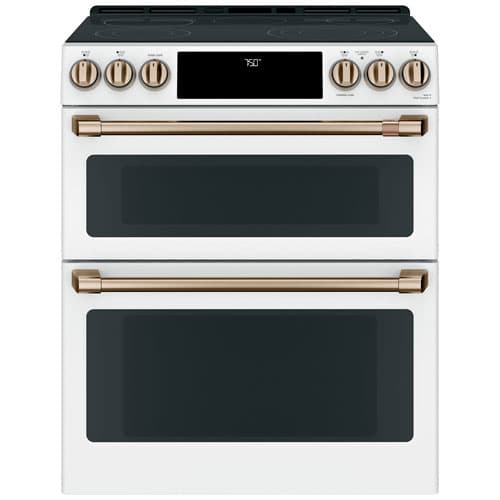 Café 30" True Convection Double Oven Slide-In Smooth Top Electric Range (CCES750P4MW2) - Matte White