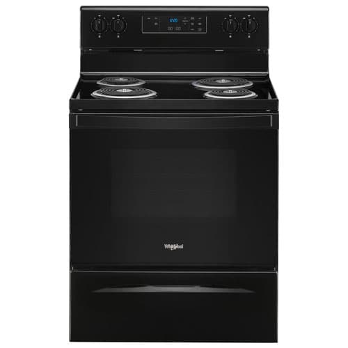 Whirlpool 30" 4.8 Cu. Ft. Freestanding Electric Coil Top Range (YWFC150M0JB) - Black