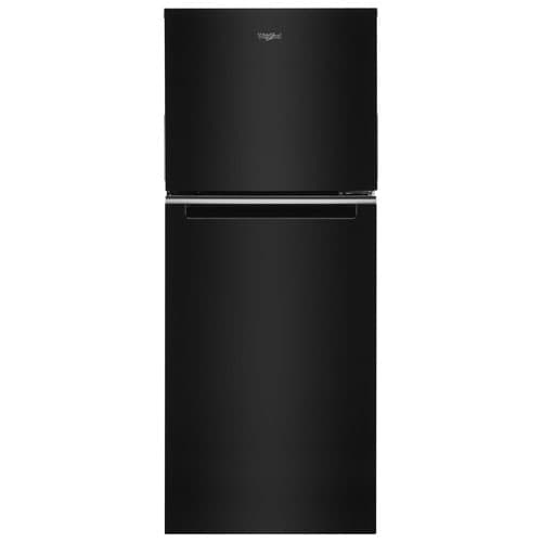 Whirlpool 24" 11.6 Cu. Ft. Top Freezer Refrigerator with LED Lighting (WRT312CZJB) - Black