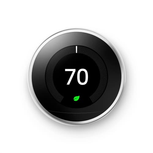 Google Nest Wi-Fi Smart Learning Thermostat 3rd Generation - Polished Steel - Brand New