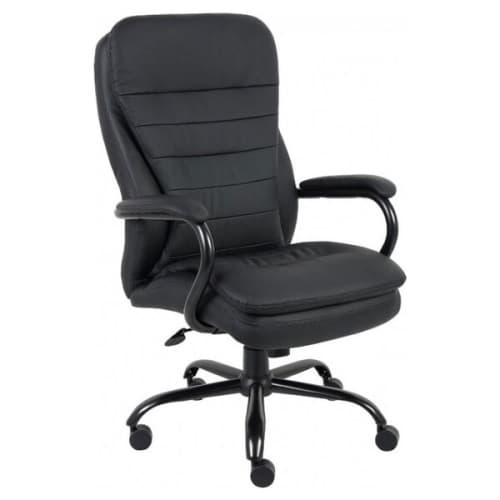 Big and Tall Executive Office Chair for Heavy Duty Big Man Black Leather Task Computer Ergonomic Chair