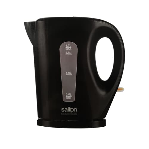 Salton Essentials EJK1821B - Cordless Electric Kettle, 1.7 Liter Capacity, Black