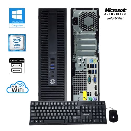 Refurbished (Good) - Business Desktop PC-HP Prodesk 600 G2 SFF Computer intel Core i7 6th Gen@3.4GHz 16GB RAM 256GB SSD Windows 10 Professional WiFi HDMI Adapter