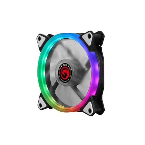 Marvo Pro - Case Cooling PC Fan, 120mm, 9 Blades & 15 RGB LEDs, Black