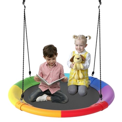 Goplus 40'' Flying Saucer Tree Swing Indoor Outdoor Play Set Kids Christmas Gift
