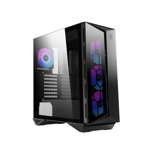 MSI MPG GUNGNIR 110R Mid-Tower PC Gaming Case – Tempered Glass Side Panel – RGB 120mm Fan – Liquid Cooling Support up to 360mm Radiator