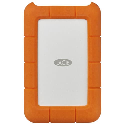 LaCie Rugged 5TB USB-C Portable External Hard Drive for PC/Mac (STFR5000800) - Orange
