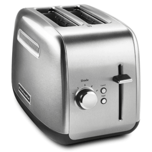 KitchenAid KMT2115SX 2-Slice Toaster with Manual High-Lift Lever, Brushed Stainless, Metallic