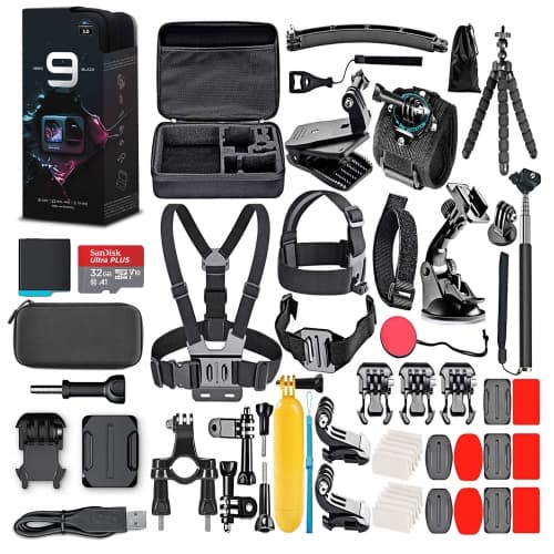 GoPro - HERO9 Black 5K and 20 MP Streaming Action Camera - INTERNATIONAL VERSION/ SELLER PROVIDED WARRANTY