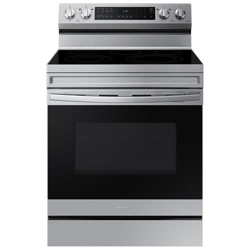 Samsung 30" 6.3 Cu. Ft. Smart Fan Convection Electric Air Fry Range (NE63A6511SS) - Stainless