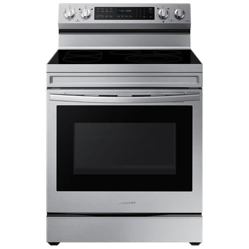 Samsung 30" 6.3 Cu. Ft. Smart True Convection Electric Range with Air Fry (NE63A6711SS) - Stainless