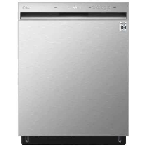 LG 24" 50dB Front control Quad Wash and Dynamic Dry Easy Rack Dishwasher (LDFN3432T) - Stainless Steel