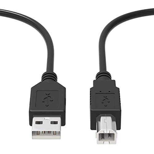 PK Power 6ft Printer USB Cable Cord Compatible with HP Deskjet K109 K209 J610 1112MX 3634 3722