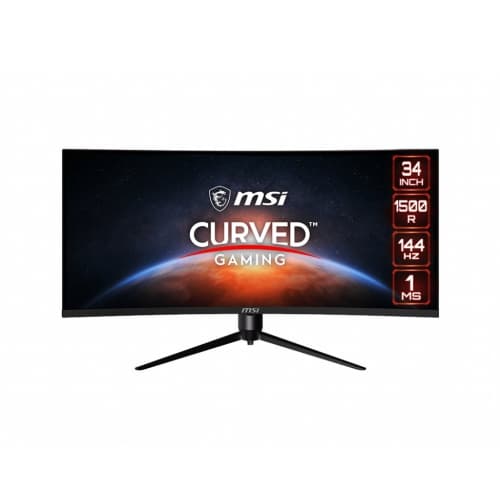 MSI Optix MAG342CQR 34" Curved Gaming Monitor, 21:9, 144Hz, UWQHD 3440 x 1440, VA 1500R, RGB LED, Adaptive-Sync, Anti-Flicker, VESA