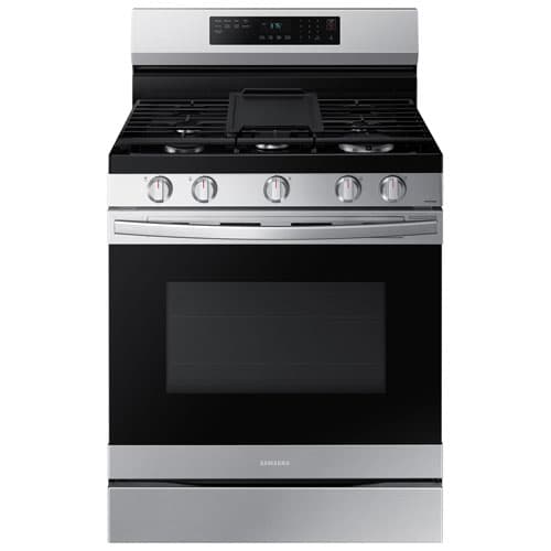 Samsung 30" 6.0 Cu. Ft. Fan Convection Freestanding Gas Air Fry Range (NX60A6511SS) - Stainless