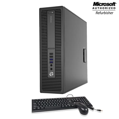 Refurbished (Good) - HP EliteDesk 800 G2 SFF Desktop Computer Intel Core i5 6500@3.2GHz 16GB DDR4 RAM 512GB SSD Windows 10 Home Keyboard and Mice WiFi HDMI