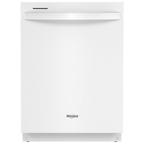 Whirlpool 24" 50dB Built-In Dishwasher with Stainless Steel Tub (WDT740SALW) - White