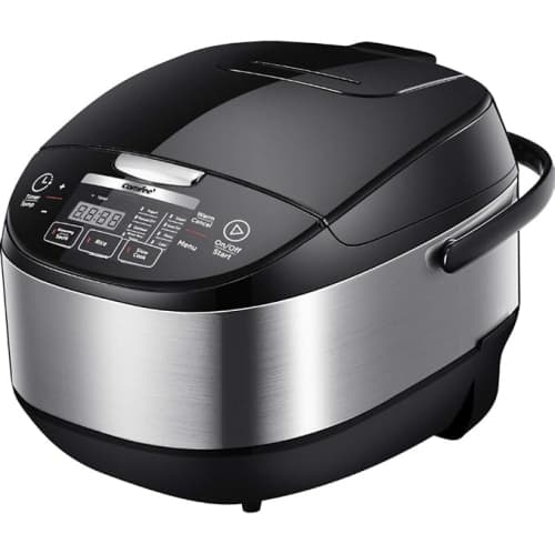 COMFEE' 10-Cup Fuzzy Logic Rice Cooker with 11 Presets, Auto Keep Warm, and 24-Hour Delay Timer, Multi-Function Asian Style Cooker