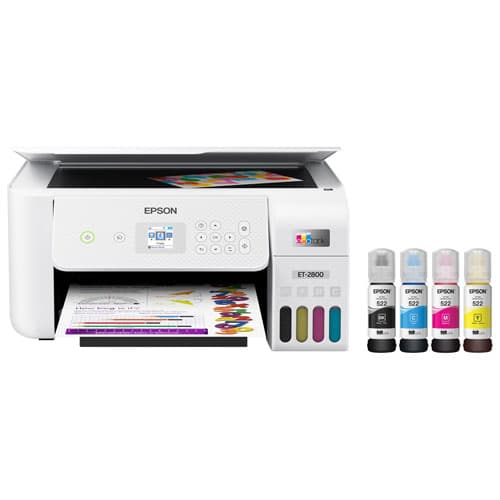 Epson EcoTank ET-2800 Wireless All-In-One Supertank Inkjet Printer - White