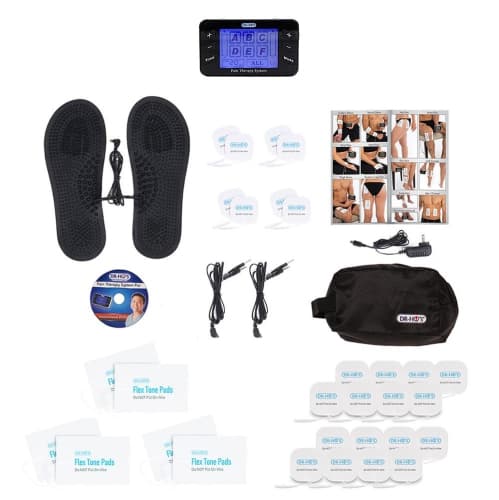 DR-HO'S Pain Therapy System PRO - Deluxe Package - includes DR-HO'S Pain Therapy System PRO, 24 Regular Body Pads, 6 Large Body Pads, Travel Foot Therapy Pads, Travel Bag and Pad Placement Chart