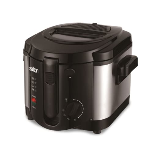 Salton DF2064 - 2L Capacity Fryer with Adjustable Temperature and Removable Lid, Stainless Steel