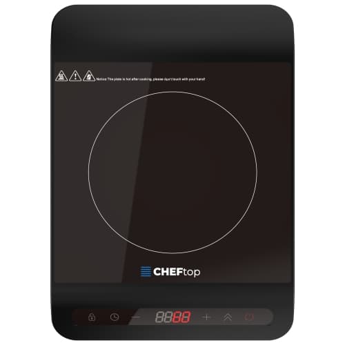 Cheftop Portable Single Burner Induction Cooktop Digital Ceramic Single Burner Electric Cooktop 1300 Watt, Touch Sensor Control, Multiple Controls Cooking Zones & Power Levels