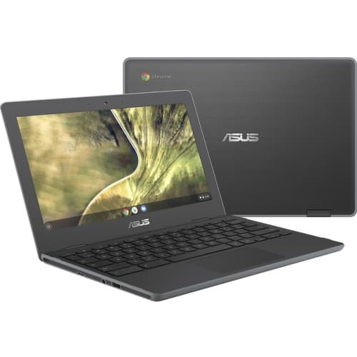 Asus Chromebook C204 11.6" HD - Intel Celeron N4020 - 4GB RAM - 32GB Flash - ChromeOS - Dark Gray, Black