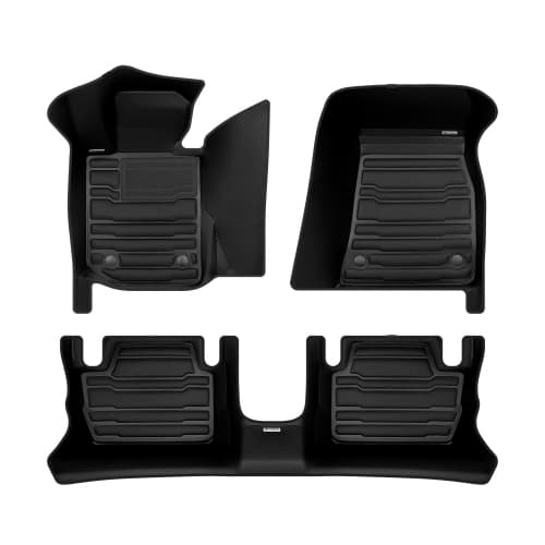 TuxMat - For BMW 4-Series Convertible RWD 2021-2027 Models - Custom Car Mats - Maximum Coverage, All Weather, Laser Measured - This Full Set Includes 1st and 2nd Rows