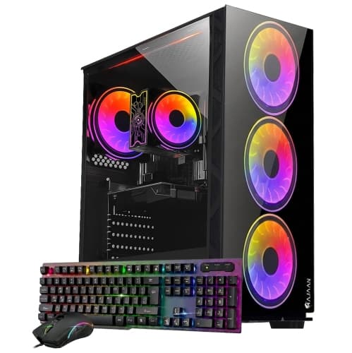 Gaming Desktop PC - GeForce RTX 5060 Ti GDDR7 - AMD Ryzen 7 Processor - 32GB RAM - 1TB SSD - AI Powered - VR Compatible - WiFi - Windows 11 Pro