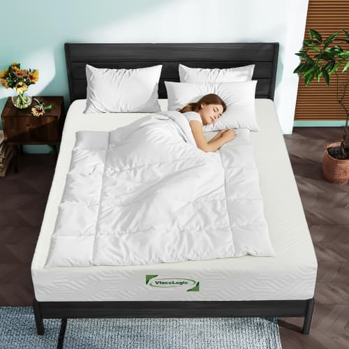 ViscoLogic Maxima Comfort - Made in Canada - Luxurious Organic Cotton Quilted Reversible Foam Mattress (7" Queen)