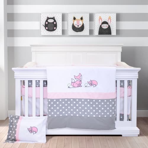 Bebelelo Nursery Crib Bedding Set for Boys and Girls - Baby Bedding 7 Pieces Set