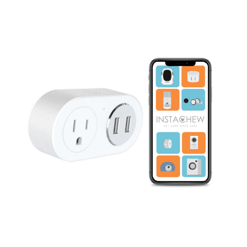 INSTACHEW, Pureconnect+ Smart Plug with USB, App Enabled, Google Assistant and Alexa Compatible, Smart Converter, Smart Adapter, Smart USB connector