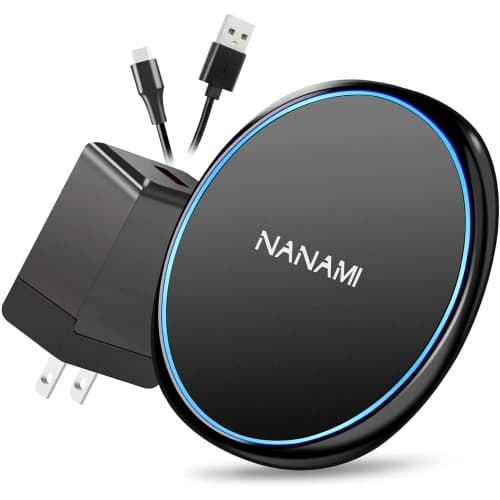 10W Fast Wireless Charger, Qi Charging Pad with QC3.0 Adapter USB Charger for iPhone 13/13 Pro/12 Mini/11 Pro