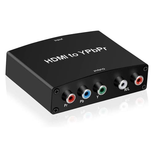 NIERBO HDMI to Component Converter, avedio links HDMI to 1080P YPbPr 5RCA RGB + R/L Video Audio Adapter, Support Apple TV, PS5, Roku, Xbox, Fire Stick, DVD Players to HDTV and Projector