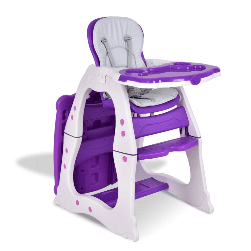 3-in-1 Infant Table and Chair Set Baby High Chair with Convertible Design