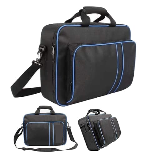 Lelukee PS5 Carrying Case Bag, Shockproof Game System Protective Travel Case for Playstation 5 Console and Accessories