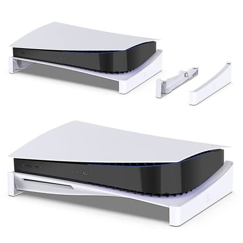 Horizontal Stand for PS5 Console, MENEEA for PS5 Accessories Base Compatible with Playstation 5 Disc & Digital Editions Whit