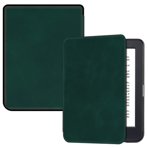 Slim Case for Kobo Clara HD (2018 Release,Model N249) - Premium PU Leather Book Folio Protective Cover with Auto Sleep & Wake (Dark Green)