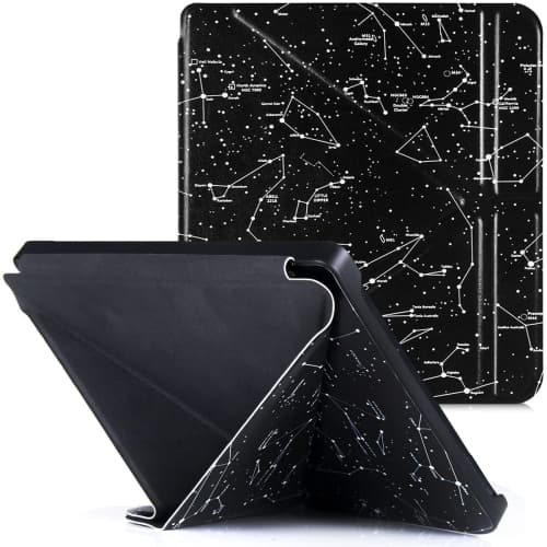 BOZHUORUI Kobo Libra 2 eReader Case (2021 Released, Model N418) - Premium PU Leather Origami Stand Protective Cover with Aut