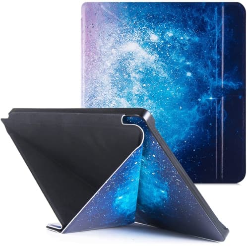 BOZHUORUI Kobo Libra 2 eReader Case (2021 Released) - Premium PU Leather Origami Stand Protective Cover with Auto Wake/Sleep