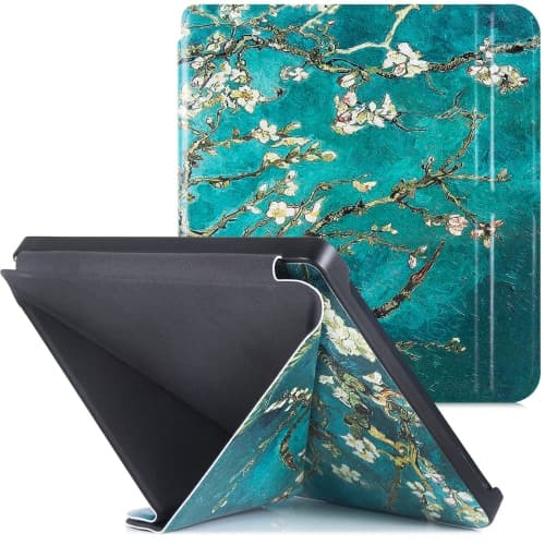 BOZHUORUI Kobo Libra 2 eReader Case (2021 Released, Model N418) - Premium PU Leather Origami Stand Protective Cover with Aut