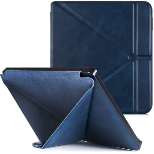 BOZHUORUI Kobo Libra 2 eReader Case (2021 Released, Model N418) - Premium PU Leather Origami Stand Protective Cover with Aut